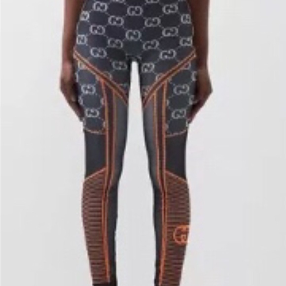 Gucci logos stretch set jacket 482 & leggings $482 each super stretchy new M. - Picture 2 of 14